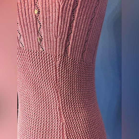 🦄RARE🦄 Vintage JANE DOE COLLECTION Twinset, sequins, metallic pink, knit - Picture 9 of 16